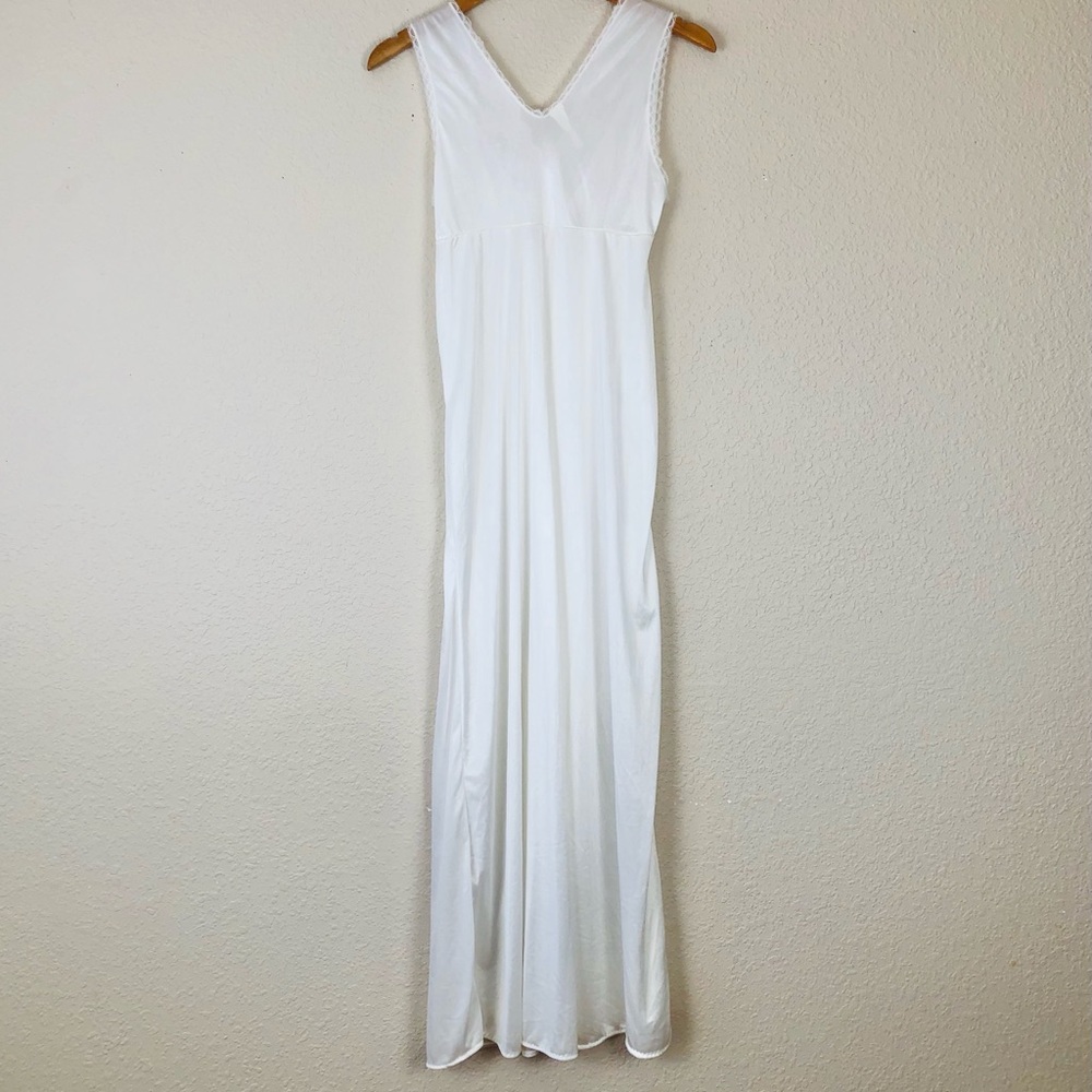 Vintage Slip with Lace V-Neck and Maxi Length